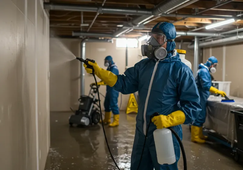 Basement Sanitization and Antimicrobial Treatment process in Hampden, MA