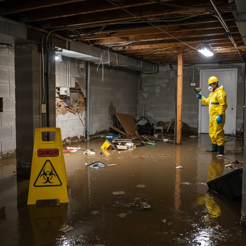 Flooded Basement Electrical Hazard in Hampden, MA Property